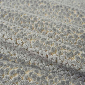 Grey Beige Mini Cheetah Animal Pattern Velvet Upholstery Fabric