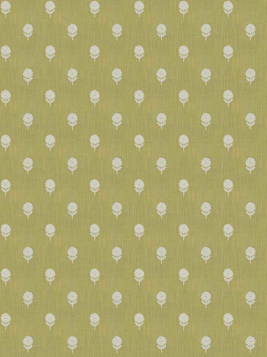 Cotton Blend Cream Yellow Embroidered Floral Drapery Fabric FB