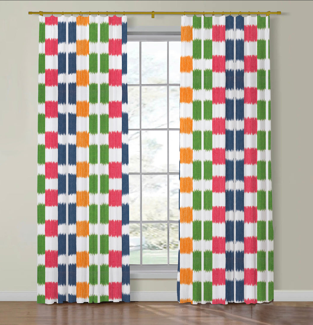 Thibaut Kasuri Side Drapery Panels