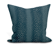 Load image into Gallery viewer, Custom Pillow Cover in Stripe Animal Pattern Thibaut Gazelle in Peacock - One Side