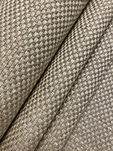 Load image into Gallery viewer, Designer Water &amp; Stain Resistant Taupe Beige MCM Mid Century Modern Tweed Upholstery Fabric WHS 4613