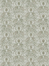 Load image into Gallery viewer, Cotton Linen Cream Green Grey Beige Seafoam Floral Upholstery Drapery Fabric FB
