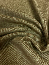 Load image into Gallery viewer, Designer Water &amp; Stain Resistant Seafoam Green Olive Herringbone Chenille Upholstery Fabric WHS 4625