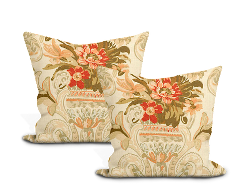 schumacher Aylesbury Vase Print pillow cover