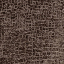 Load image into Gallery viewer, Heavy Duty Brown Alligator Reptile Chenille Animal Pattern Upholstery Fabric