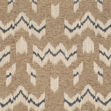 Load image into Gallery viewer, Heavy Duty Tan Beige Charcoal Grey Ethnic Geometric Upholstery Fabric