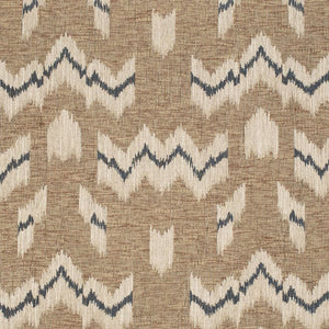 Heavy Duty Tan Beige Charcoal Grey Ethnic Geometric Upholstery Fabric