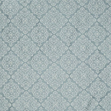 Load image into Gallery viewer, Heavy Duty Damask Medallion Antique Teal Azure Upholstery Drapery Fabric