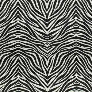 Heavy Duty Black Off White Tiger Microfiber Animal Pattern Upholstery Fabric