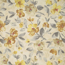Load image into Gallery viewer, Heavy Duty Fade Resistant Cream Mustard Brown Red Grey Floral Upholstery Fabric