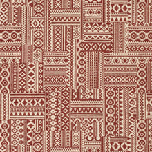 Load image into Gallery viewer, Rusty Red Cream Ethnic Tapestry Upholstery Fabric