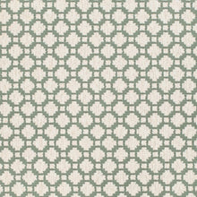 Load image into Gallery viewer, Stain Resistant Seafoam Green Cream Geometric Upholstery Drapery Fabric