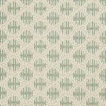 Load image into Gallery viewer, Stain Resistant Cream Beige Teal Seafoam Geometric Upholstery Drapery Fabric