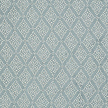 Load image into Gallery viewer, Heavy Duty Damask Diamond Antique Teal Azure Upholstery Drapery Fabric
