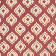 Load image into Gallery viewer, Rusty Red Mustard Gold Ivory Medallion Drapery Upholstery Fabric