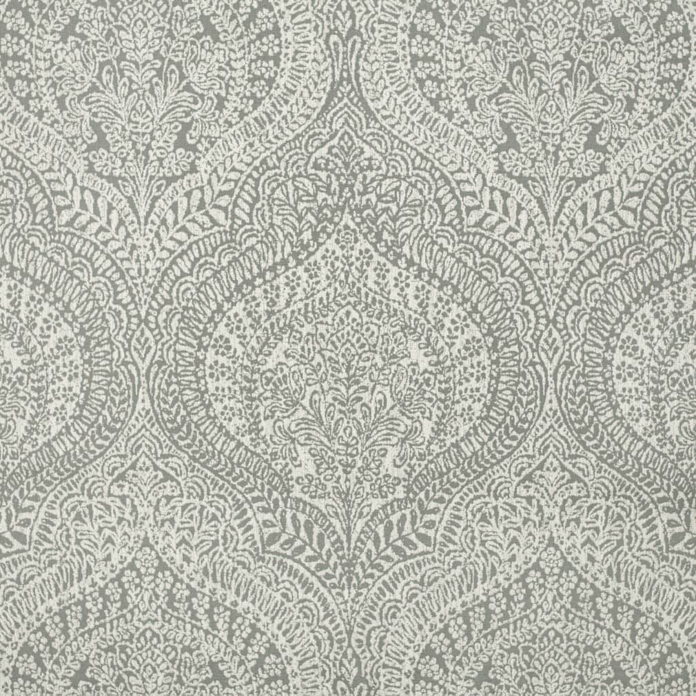 Stain Resistant Teal Taupe Cream Medallion Upholstery Drapery Fabric