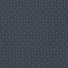 Load image into Gallery viewer, Heavy Duty Small Art Deco Fan Navy Blue Upholstery Drapery Fabric