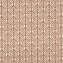 Load image into Gallery viewer, Rusty Red Cream Brown Geometric Upholstery Fabric