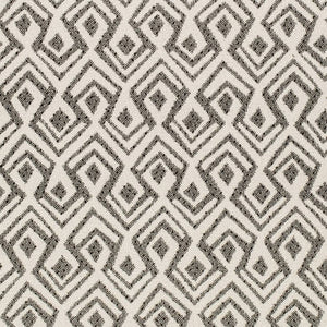 Heavy Duty Grey Abstract Ethnic Geometric Upholstery Fabric