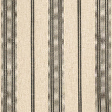 Load image into Gallery viewer, Oatmeal Beige Black Stripe Upholstery Fabric