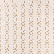 Load image into Gallery viewer, Oatmeal Beige Herringbone Mustard Gold Embroidered Geometric Upholstery Fabric