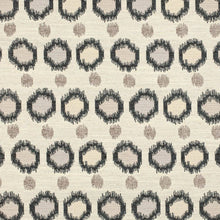Load image into Gallery viewer, Grey Taupe Charcoal Geometric Circles Upholstery Fabric