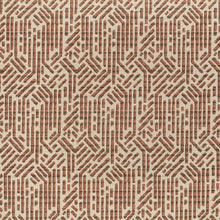 Load image into Gallery viewer, Heavy Duty Cream Rusty Brown Taupe Ethnic Geometric Upholstery Fabric