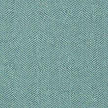 Load image into Gallery viewer, Stain Resistant Teal Grey Herringbone MCM Upholstery Drapery Fabric