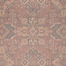 Load image into Gallery viewer, Heavy Duty Muted Red Brown Mustard Grey Ikat Ethnic Geometric Upholstery Fabric