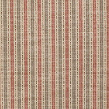 Load image into Gallery viewer, Rusty Red Grey Orange Stripe Upholstery Fabric