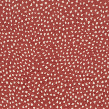 Load image into Gallery viewer, Red Coral Cream Small Cheetah Upholstery Fabric