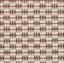 Load image into Gallery viewer, Cream Red Grey Brown Abstract Geometric Upholstery Fabric