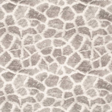 Load image into Gallery viewer, Heavy Duty Off White Grey Giraffe Microfiber Animal Pattern Upholstery Fabric