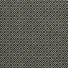 Load image into Gallery viewer, Black Off White Geometric Diamond Upholstery Fabric