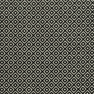 Black Off White Geometric Diamond Upholstery Fabric