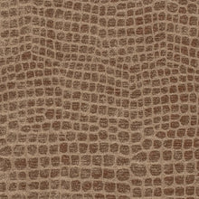 Load image into Gallery viewer, Heavy Duty Mocha Brown Alligator Reptile Chenille Animal Pattern Upholstery Fabric