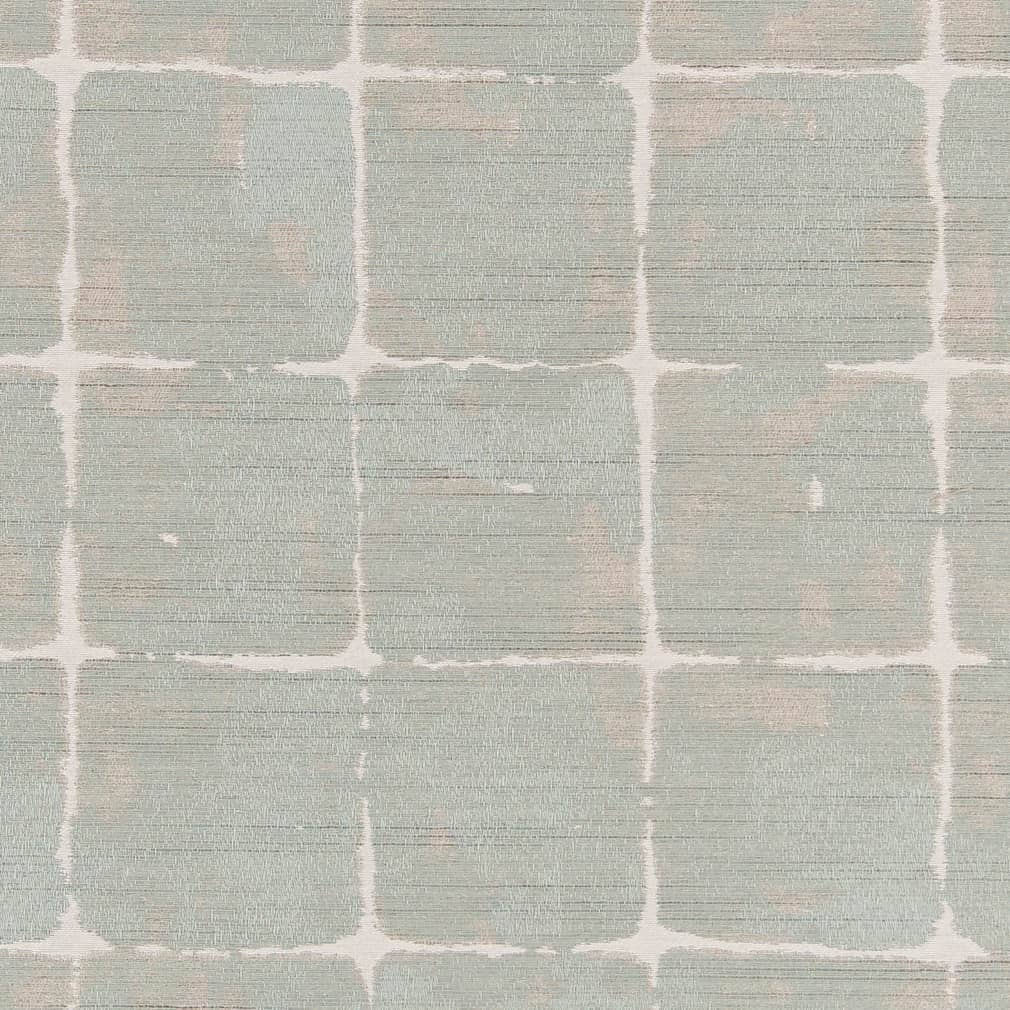 Stain Resistant Crypton Aqua Seafoam White Grey Abstract Upholstery Drapery Fabric