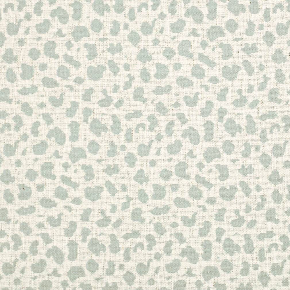 Stain Resistant Crypton Cream Aqua Blue Cheetah Upholstery Drapery Fabric