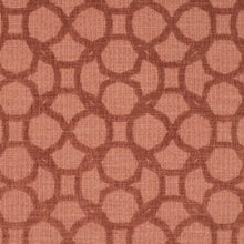 Load image into Gallery viewer, Coral Rusty Red Geometric Upholstery Fabric