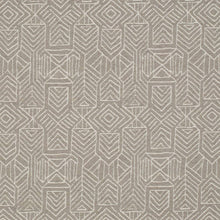 Load image into Gallery viewer, Heavy Duty Taupe Cream Ethnic Geometric Upholstery Fabric