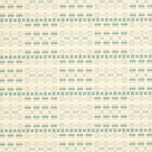 Load image into Gallery viewer, Stain Resistant Crypton Cream Teal Aqua Geometric Upholstery Drapery Fabric