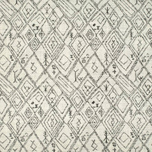 Load image into Gallery viewer, Heavy Duty Off White Black Ethnic Geometric Upholstery Fabric