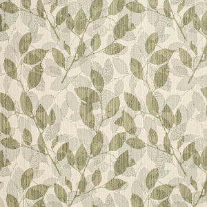 Stain Resistant Cream Olive Green Grey Botanical Upholstery Drapery Fabric