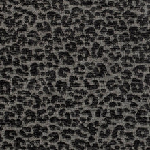 Load image into Gallery viewer, Black Taupe Cheetah Chenille Upholstery Fabric