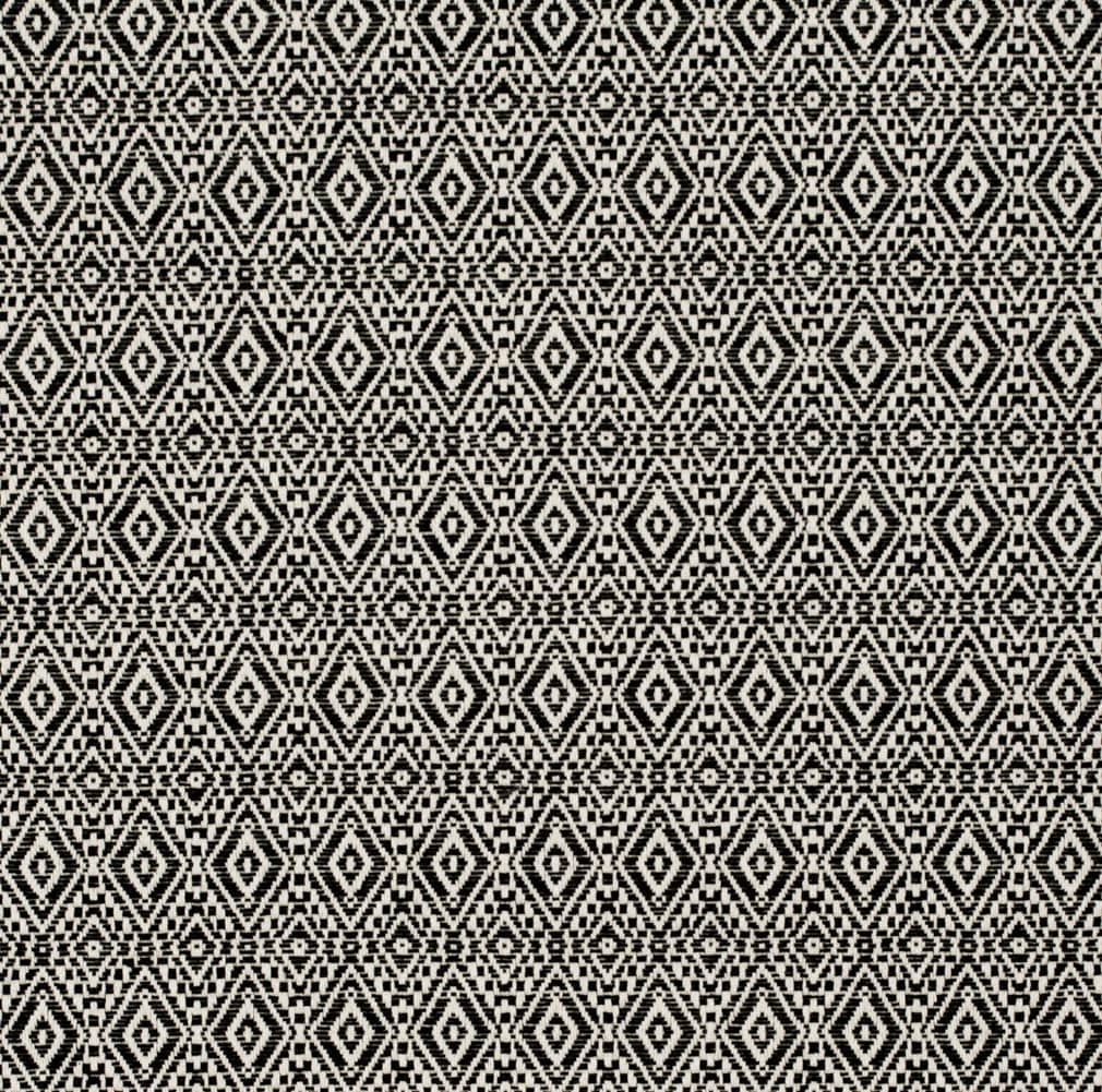 Kravet Black Cream Geometric Fabric, Fabric Bistro, Columbia