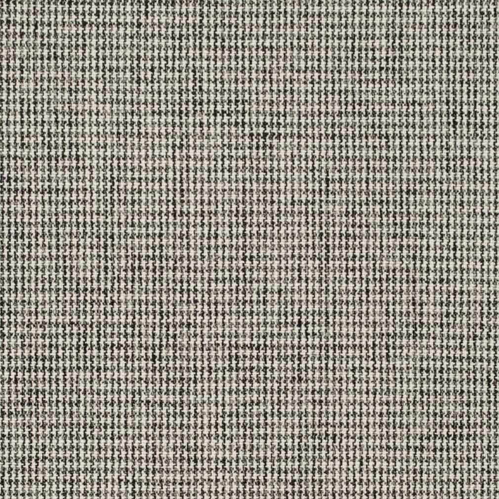 Charcoal Black Grey White Mini Houndstooth Upholstery Fabric