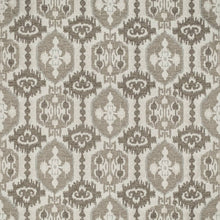 Load image into Gallery viewer, Heavy Grey Taupe Brown Ikat Cream Ethnic Geometric Upholstery Fabric