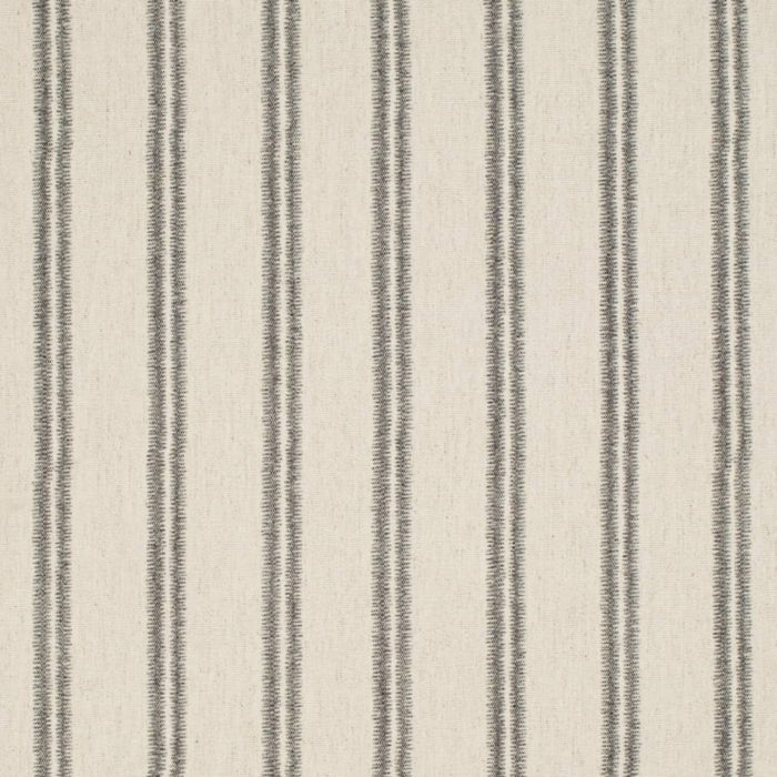 Heavy Duty Cream Charcoal Black Stripe Ethnic Geometric Upholstery Fabric