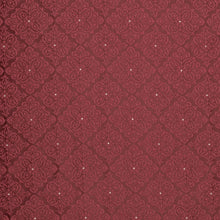 Load image into Gallery viewer, Heavy Duty Damask Medallion Garnet Burgundy Red Upholstery Drapery Fabric