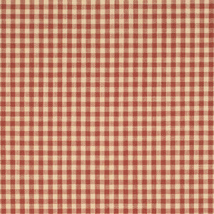 Beige Rusty Red Small Check Drapery Upholstery Fabric